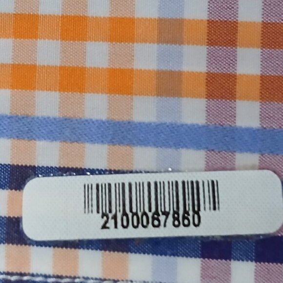 Bugatchi Uomo Classic Fit Multicolor Check Dress Shirt – Size M - Picture 7 of 12